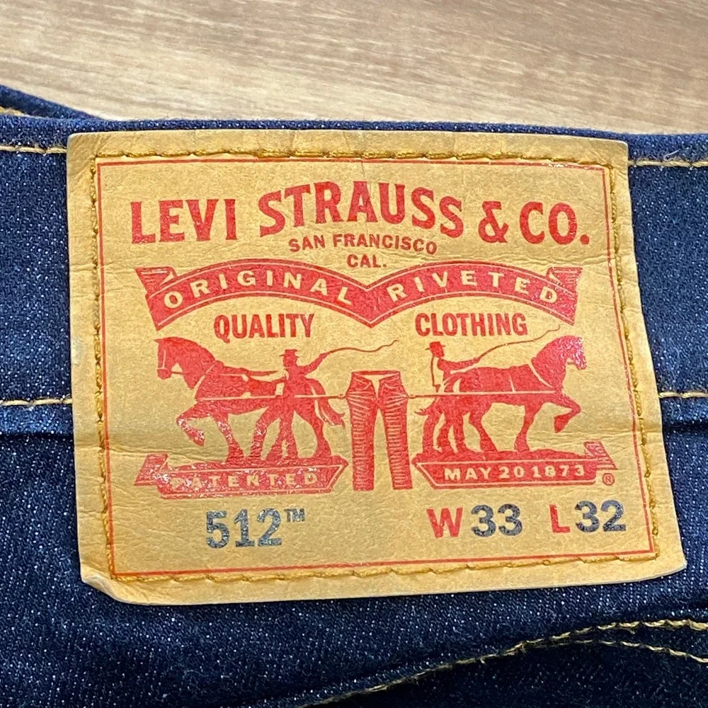 Levi's 511 Slim Men 33x30 Minimalist Cotton Blend Stretch Jeans Dark Indigo Blue